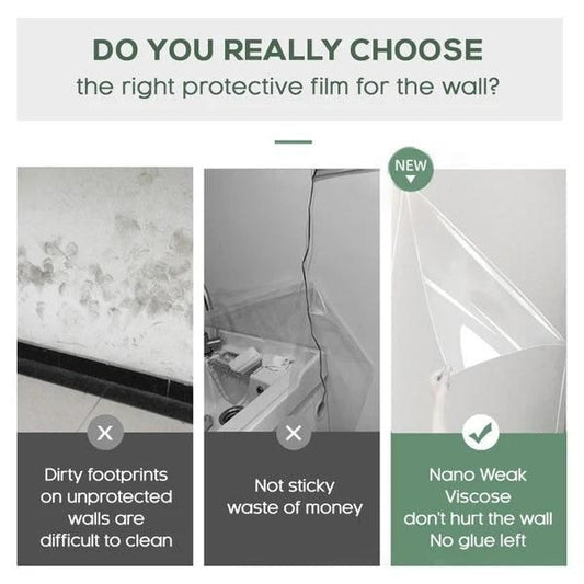Self-Adhesive Transparent Wall Protection Film – Buy 1 Get 1 Free